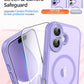 FNTCASE for iPhone 17 Case: [Compatible with Magsafe] Translucent Matte Cases with [Full Camera Protection] [Screen Protector] Military Grade Shockproof Protective Phone Cover - Light Purple