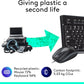 Logitech MK120 Wired Keyboard and Mouse Combo for Windows, Optical Wired Mouse, Full-Size, USB, Compatible with PC, Laptop - Black