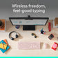 Logitech MK270 Wireless Keyboard and Mouse Combo for Windows, 2.4 GHz, 8 Multimedia Keys, PC, Laptop, Wireless Keyboard Compact Mouse Combo - Rose