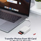 USB C SD Card Reader, WNXSLOAD SD Card Adapter with SD MicroSD Dual Slots for iPhone 15 16 iPad Mac MacBook Laptop, USB-C/TypeC High-Speed Trail Camera Memory Card Reader, Plug & Play - 2 Slots