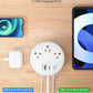 NTONPOWER Travel Power Strip, Travel Essentials, Cruise Essentials 3 Outlets 4 USB Ports(2 USB C), 4FT Wrapped Around Extension Cord for Travel Cruise Ship Beach Vacation Essentials White