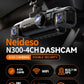 360° Dash Cam Front and Rear Inside, 4 Channel FHD 4 * 1080P, Wi-Fi GPS Voice Control Car Camera, Front 2K+1080P*2 Dash Camera for Cars, with 64GB SD Card, Night Vision, 24H Parking Mode(N300)