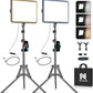 2-Pack LED Video Light Kit, NiceVeedi Studio Light, 2800-6500K Dimmable Photography Lighting Kit with Tripod Stand&Phone Holder, 73" Stream Light for Video Recording, Game Streaming, YouTube