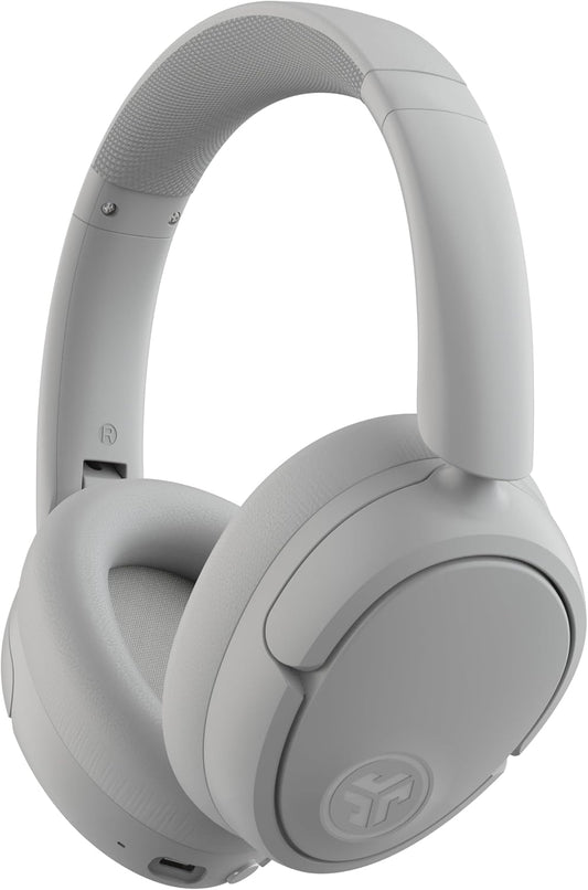 JLab JBuds Lux ANC Wireless Headphones, Cloud White, Hybrid Active Noise Cancelling, Customizable Sound, Spatial Audio Compatible, Premium Over-Ear Bluetooth Headset