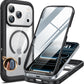 Miracase for iPhone 17 Pro Case 6.3", Full-Body Bumper Military Drop Protection Outdoor Phone Case with Built-in Glass Screen & Full Camera Protector,Camera Control,Compatible with MagSafe,Black