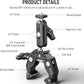 NEEWER Super Clamp with 3" Dual Ballhead Magic Arm, Cold Shoe, 1/4" Threads, Phone/Action Camera Mount Adapter for Desk Tripod Tube Crossbar Gimbal Rods Compatible with SmallRig GoPro DJI, ST83