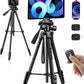 JOILCAN Phone Tripod Stand, 68" Tripod for iPad iPhone Tablet with Remote Universal Holder Carry Bag, Travel Aluminum Tripod for Video Recording Photos Vlogging Compatible with iPad Pro iPhone Camera