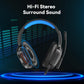IMYB A36 Gaming Headset with Microphone for Pc, Xbox One Series X/s, Ps4, Ps5, Switch, Stereo Wired Noise Cancelling Over-Ear Headphones with Mic for Computer, Laptop, Mac, Nintendo, Gamer (Blue)