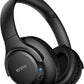 KVIDIO Bluetooth Headphones Over Ear, 65 Hours Playtime Wireless Headphones with Microphone, Foldable Lightweight Headset with Deep Bass, HiFi Stereo Sound Low Latency for Travel Work Cellphone