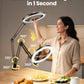 Upgrade Ring Light Overhead Camera Phone Mount for Desk, Evershop 10” Selfie Light with Stand Tripod for iPhone, Light with Phone Holder for Video Recording,Zoom Meeting,Live Streaming Tiktok,YouTube