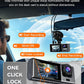 3 Channel WiFi Dash Cam Front and Rear Inside with 64GB SD Card, 2.5K+1080P+1080P Car Dash Camera for Cars Front and Rear, Dashcam with G-Sensor, Loop Recording, 24H Parking Mode, Support 512GB