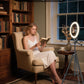 Sensyne 10'' Ring Light with 50'' Extendable Tripod Stand, LED Circle Lights with Phone Holder for Live Stream/Makeup/YouTube Video/TikTok, Compatible with All Phones