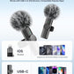 Wireless Microphone for iPhone iPad and Android Phone, 2 Pack Wireless Lavalier Lapel Mic with Noise Reduction, Plug and Play Mini Microphone for Video Recording Interview Podcast YouTube TikTok Vlog