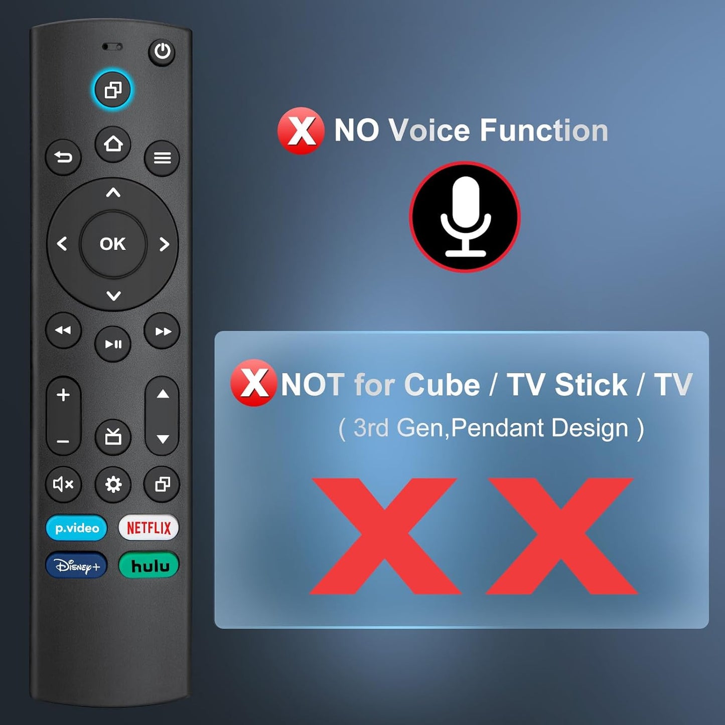 Universal Remote Compatible for Samsung/Insignia/Toshiba/Vizio/LG/Roku Smart TVs Remote Control Replacement