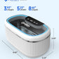35W Ultrasonic Jewelry Cleaner, 45KHz Retainer Cleaner for Jewelry, 5 Timer & 3 Power Modes, Eyeglasses, Rings, Watch Strap, Dentures - 20oz, 304 Stainless Steel Tank, Quiet <38dB (White)