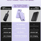 Portable Charger 10000mAh PD20W w/Built-in Cables & Wall Plug Purple