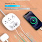 Flat Plug Power Strip, 6ft Ultra Flat Extension Cord - 3 Outlets 4 USB Ports (2 USB C) 22.5W/4.5A Desktop Charging Station, Power Strip No Surge Protection for Cruise Ship, Dorm Room Travel Essentials