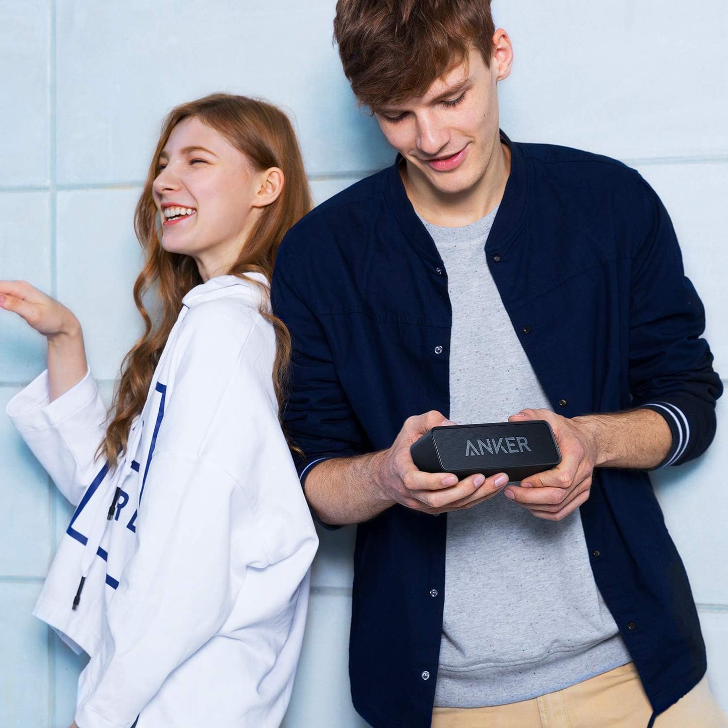 Anker Soundcore Upgraded Bluetooth Speaker with IPX5 Waterproof, Stereo Sound, 24H Playtime, Portable Wireless Speaker for iPhone, Samsung and More (Black)
