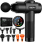 TOLOCO Massage Gun, Percussion Muscle Massager with 10 Massage Heads & Silent Brushless Motor, Adjustable Speeds, Portable Handheld Design – Black