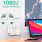 Surge Protector Outlet Extender - with Night Light, 5-Outlet Splitter and 4 USB Ports (2 USB C Charger), Multi Plug Outlet for Home, Dorm Room Essentials