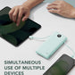 VRURC Portable Charger Built-in Cables and AC Wall Plug, USB C Power Bank 10000mAh, Travel Battery Portable Phone Charger Compact Lightweight External Battery Pack for Smart Phones, Tablets etc-Green