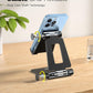 Nulaxy Dual Folding Cell Phone Stand, Fully Adjustable Foldable Desktop Phone Holder Cradle Dock Compatible with iPhone 17 16 15 14 13 12 11 Pro Max Xs Xr X 8, Nintendo Switch, All Phones