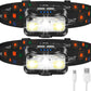 LHKNL Headlamp Rechargeable, Lumen Super Bright Motion Sensor Head Lamp Flashlight,2-Pack Waterproof LED Headlight with White Red Light,8 Modes Head Lights for Camping Cycling Running Fishing
