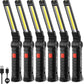 Magnetic Work Light 6Pack, Rechargeable Work Light with 360° Rotation, 5 Mode Mechanic Light, Compact Rechargeable Flashlight with Hook for Car Repairing, Emergency, Valentines Day Tool Gifts for Him