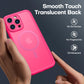 ImpactStrong Magnetic Guard Designed for iPhone 14 Pro Case [Camera Protection] [Military Grade Drop Tested] [Compatible with MagSafe] Slim Translucent Matte Phone Case (6.1") - Hot Pink