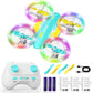 LED RC Drone for Kids 6+, Christmas Birthday Gift for Boys & Girls with Remote Batteries, 360° Flips, 3 Speed Modes, 45 Min Flight Indoor and Outdoor Flying Toy - Blue Yellow