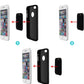 DSTELIN Universal Metal Plate 8 Pack for Magnetic Phone Car Mount Holder Cradle with Adhesive (Compatible with Magnetic Mounts) - 4 Rectangle and 4 Round, Black