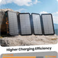 SOARAISE Solar Charger Power Bank - 48000mAh Wireless Portable Charger Built-in 4 Cables and 4 Solar Panels, PD QC 3.0 Fast Charging USB C Battery Pack with Flashlight for Camping Travel