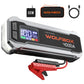 WOLFBOX 4000A Jump Starter,12V Car Battery Jumper Starter Portable with 65W Quick Charger,LED Display,88.8Wh Booster Jump Box Pack (10L Gas 10L Diesel Engine) with LED Light,Jumper Cables, MV24