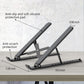Tonmom Laptop Stand for Desk, Adjustable Laptop Riser ABS+Silicone Foldable Portable Notebook Holder, Ventilated Cooling Notebook Mount Computer Stand for 10-15.6” Laptops,Tablets-Black