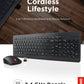 Lenovo 510 Wireless Keyboard & Mouse Combo, 2.4 GHz Nano USB Receiver, Full Size, Island Key Design, Left or Right Hand, 1200 DPI Optical Mouse, GX30N81775, Black