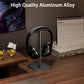 Headphone Stand for Desk - Headset Stand with Aluminum Hanger and Plastic Headrest, Headphone Holder for AirPods Max, Sony, Bose, Beats and More (Black)