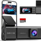 Dash Cam 2.5K Front Dash Camera for Cars with App, WiFi Mini Dashcam Built-in IPS Screen, Night Vision, G-Sensor, Smart Voice, Loop Recording, 24H Parking Mode, 32G SD Card Included, Support 256GB Max