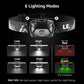 Lepro HeadLamp, 2 Pack Super Bright LED Head lamp with 6 Lighting Modes, Waterproof, Battery Powered LED Lightweight Headlight for Cycling Running Camping for Kids Adults