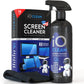 Screen Cleaner Spray (16oz - 473ml) – Best Large Cleaning Kit for LCD LED OLED TV, Smartphone, iPad, Laptop, Touchscreen, Computer Monitor, Electronic Devices, Microfiber Cloth Wipes and 2 Nozzles