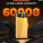Portable Charger Power Bank, 60000mAh Battery Pack with 3 in 1 USB-C/iOS/Micro-USB Cable, 22.5W Fast Charging Portable Phone Charger, Travel Camping Essential Powerbank for iPhone 17/16 Samsung,Ebony