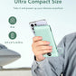 VEGER Portable Charger, Ultra Slim Power Bank Built in Wall Plug and Cables | 10000mAh All in One USB C External Battery Pack, Travel Essentials, Compatible with iPhone, iPad, Samsung, Android, Green