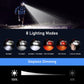 Blukar LED Headlamp Rechargeable,2000L Super Bright Headlight with Motion Sensor -Dimmable Brightness,8 Modes,Spotlight&Floodlight&Red Light Combination,IPX5 Waterproof for Hiking,Camping - 2 Pack