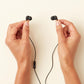 Wired Earbuds with Microphone, In Ear Headphones, 3.5mm Jack, 4.2 ft long cable, S/M/L Ear Tips, Black