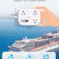 Cruise Essentials 2025,One Beat Travel Power Strip with USB C,Flat Plug Extension Cord with 3 Outlets 4 USB Ports(2 USB C),5 ft Desk Wall Outlet Extender,Non Surge Protector for Cruise,Dorm Room,ETL