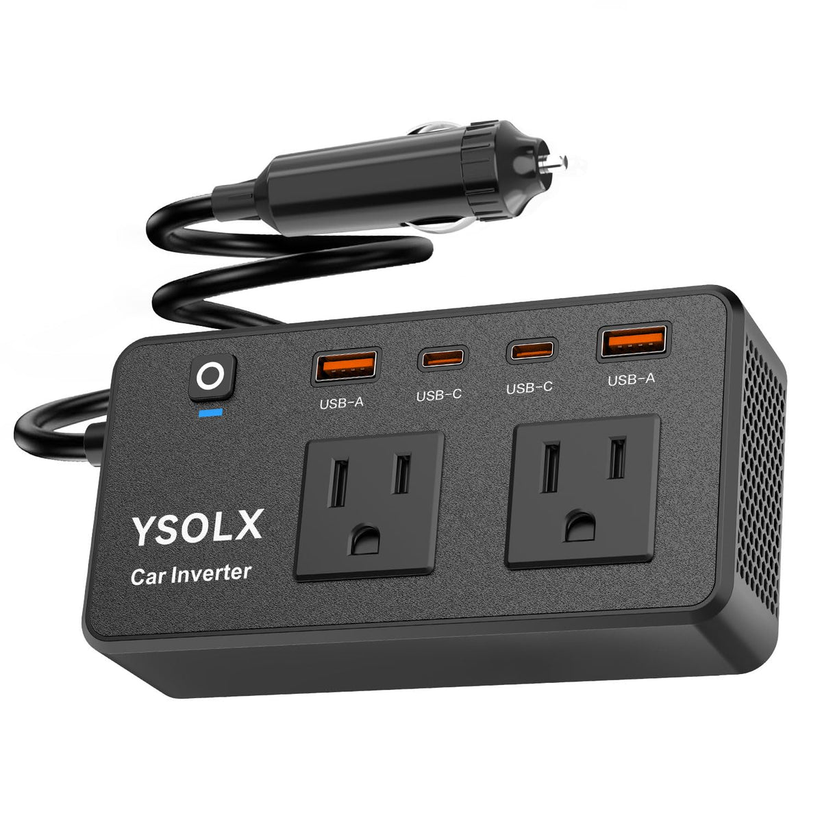300W Portable Charger Car Power Inverters for Vehicle | 24W USB A/C,Dual 12V-110V AC Car Plug Adapter Outlet,Cigarette Lighter Adapter for Laptop/Camping/Road trip essentials