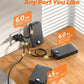 Portable Charger 10000mAh Power Bank with 4 Built-in Cables,LED Display Compact and Battery Pack with Multiple USB Ports All-in-One Travel Charger for iPhone,Android and Other Devices-Black