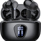 Wireless Earbuds, Bluetooth 5.4 Headphones HiFi Stereo, Bluetooth Earbuds with ENC Noise Cancelling Mic, IP7 Waterproof in Ear Earphones, 48H, LED Display Ear buds for Pad Phones Workout Sports, Black