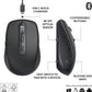 Logitech MX Anywhere 3S Compact Wireless Mouse, Fast Scrolling, 8K DPI Any-Surface Tracking, Quiet Clicks, Programmable Buttons, USB C, Bluetooth, Windows PC, Linux, Chrome, Mac - Graphite