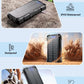 Power Bank 49800mAh Solar Portable Charger Wireless Charging USB-C 15W Fast Charging with 4 Built-in Cables LED Flashlight Battery Pack Compatible with iPhone, iPad, Perfect for Camping,Hiking