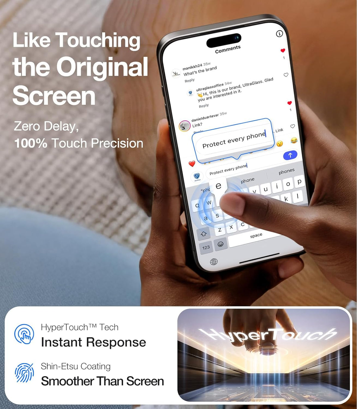 UltraGlass UNBREAK TOP 9H+ Glass for iPhone 16 Pro Max Screen Protector [NO.1 Military Grade Shatterproof] Screen Protector 16 ProMax Tempered Glass [Longest Durable] Full Edge Coverage, 2 Pack
